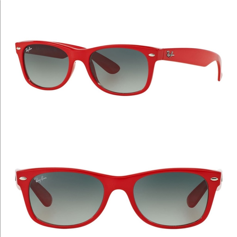 Genuine Ray-Ban 52mm square coral (red) NWT